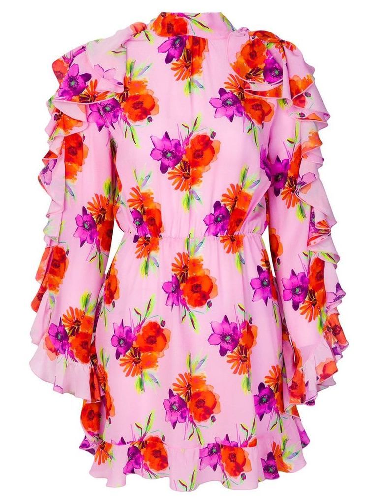 MSGM floral print dress - Pink