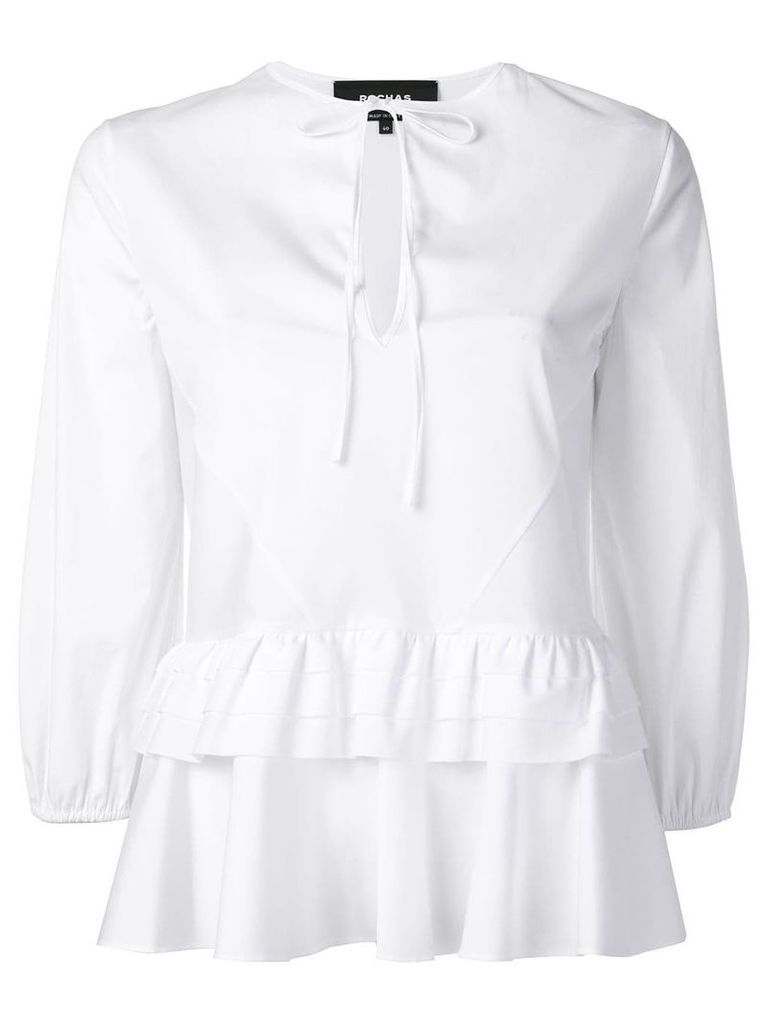 Rochas tiered peplum shirt - White
