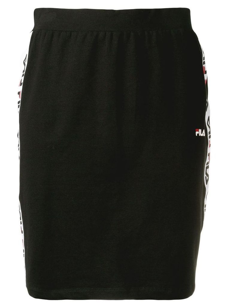 Fila logo stripe pencil skirt - Black