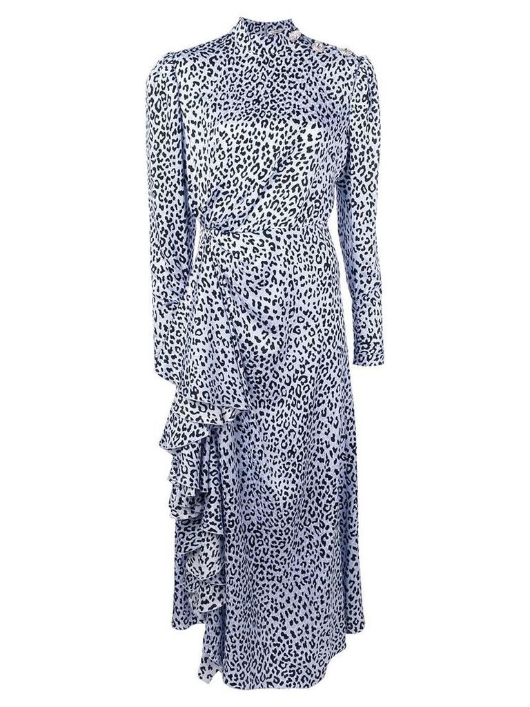 Alessandra Rich leopard print dress - Blue