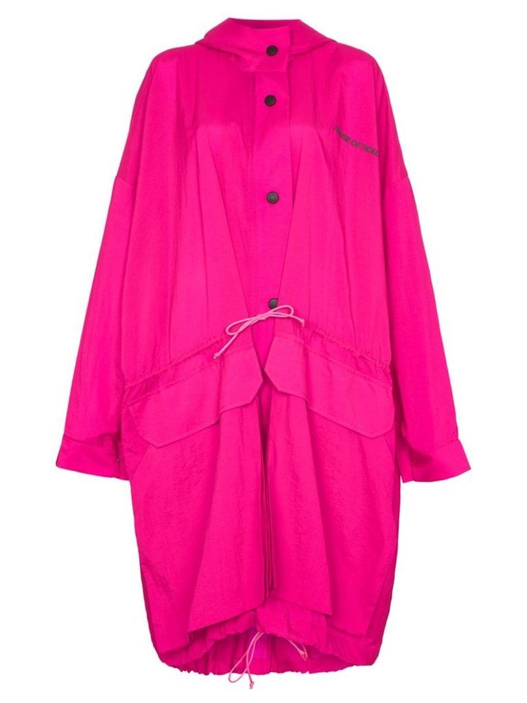 House of Holland oversized hooded raincoat - PINK