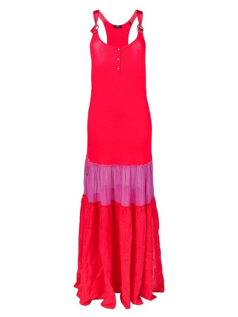 Diesel colour-block maxi dress - Red