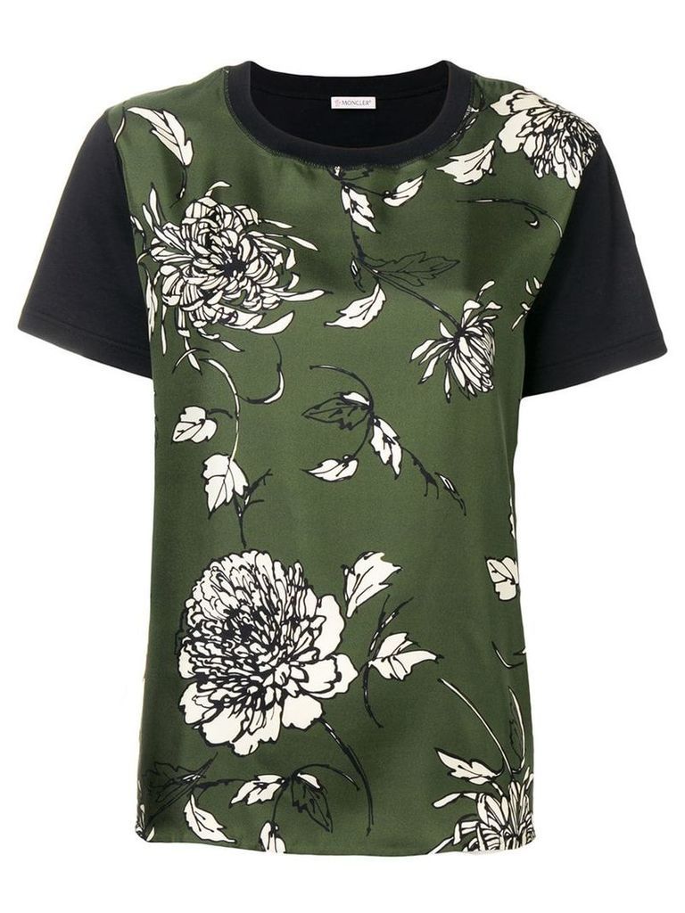 Moncler floral print T-shirt - Green