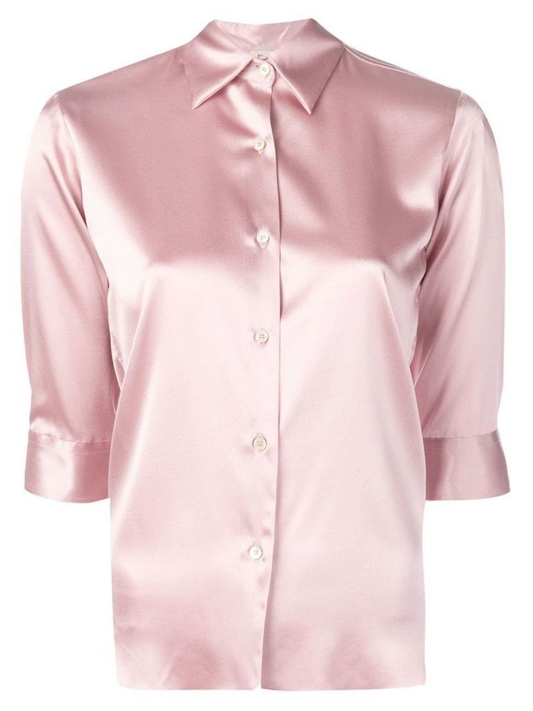 Blanca classic satin shirt - Pink