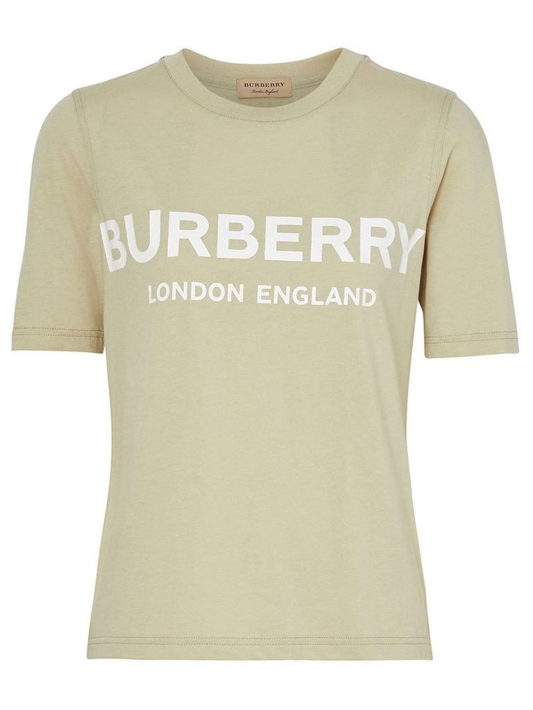 Burberry Logo Print Cotton T-shirt - Green