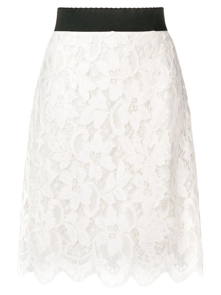 Dolce & Gabbana lace skirt - White