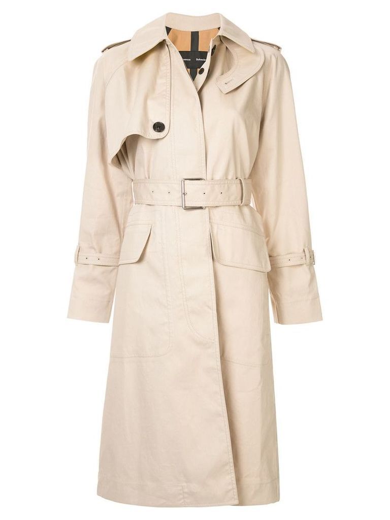 Proenza Schouler Bonded Oversized Trench Coat - Neutrals