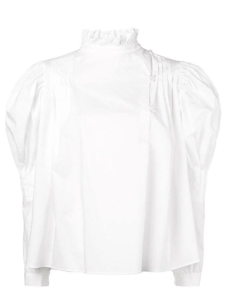 Melampo puff-sleeved shirt - White