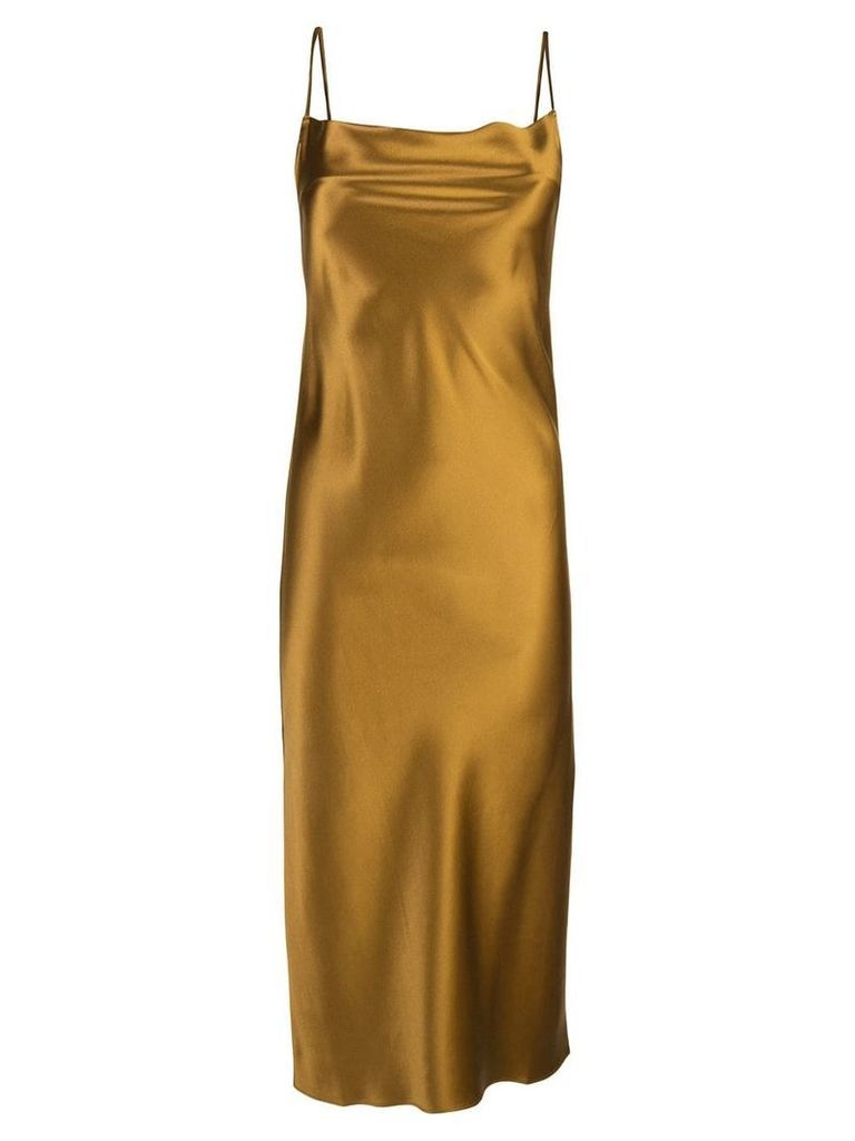 Fleur Du Mal cowl neck slip dress - GOLD