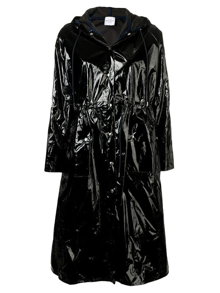 Roseanna varnished effect coat - Black