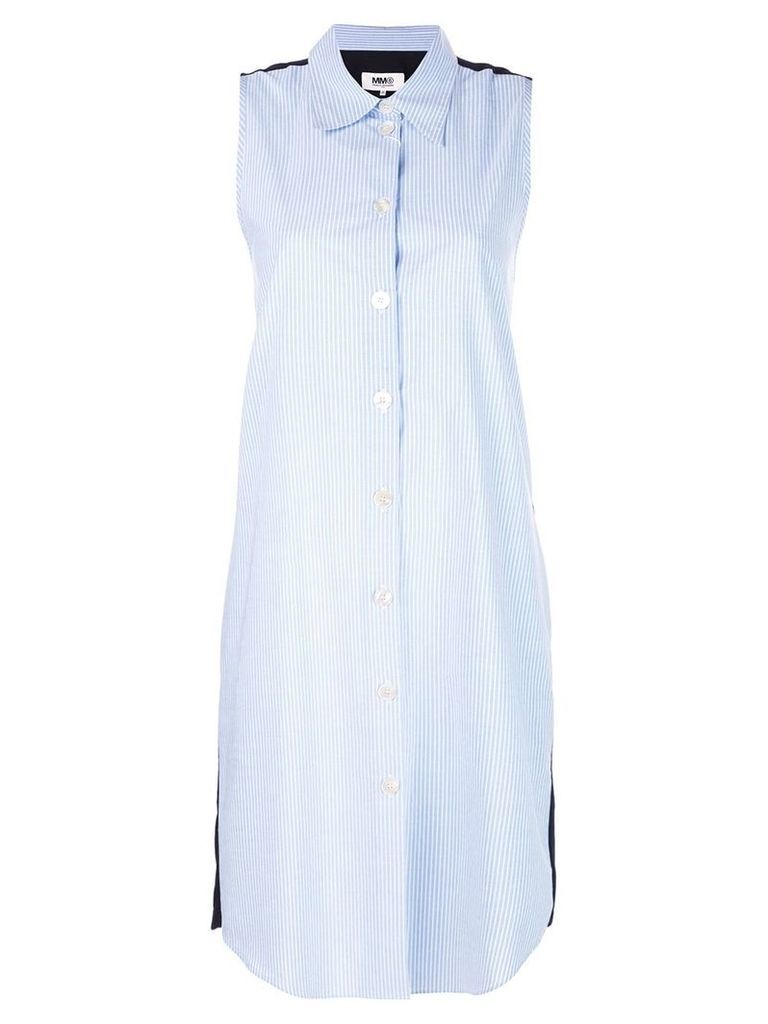 Mm6 Maison Margiela sleeveless shirt dress - Blue