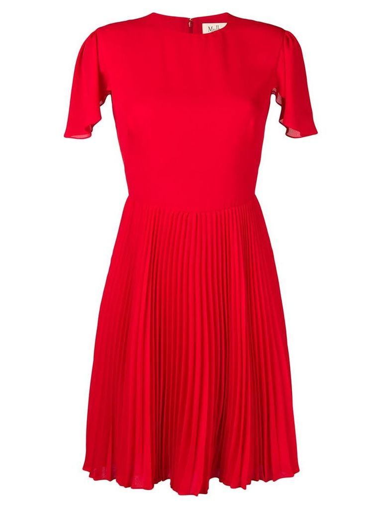 Mulberry pleated skirt flared dress