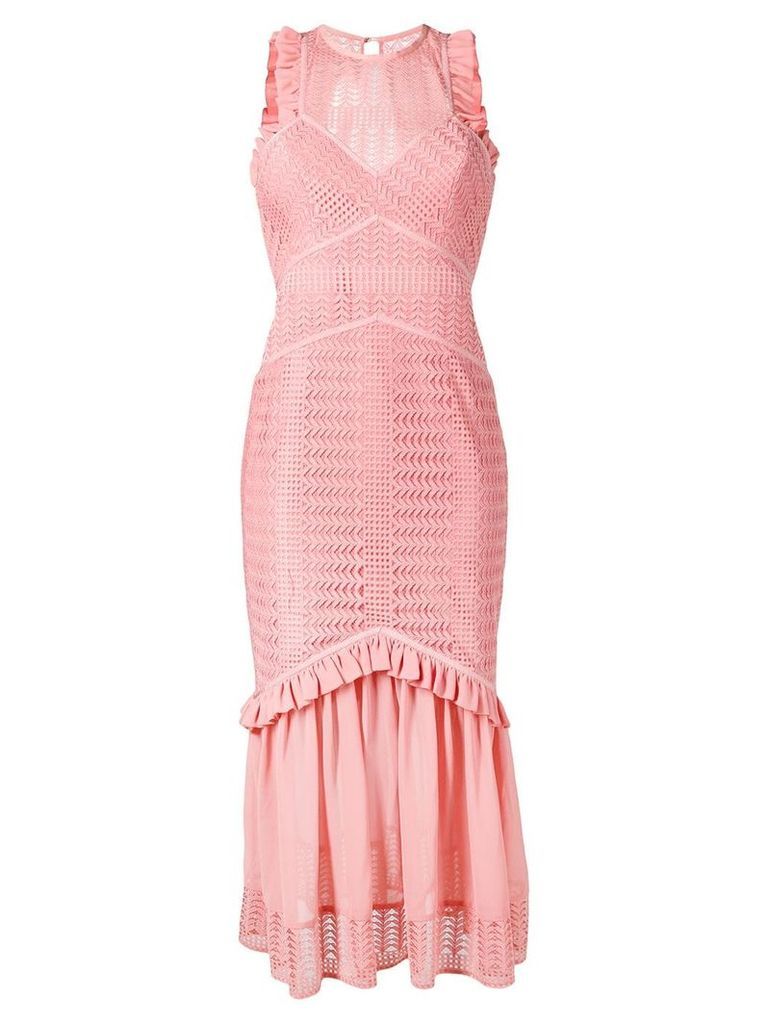 Three Floor Sheer Reveal fitted dress - PINK