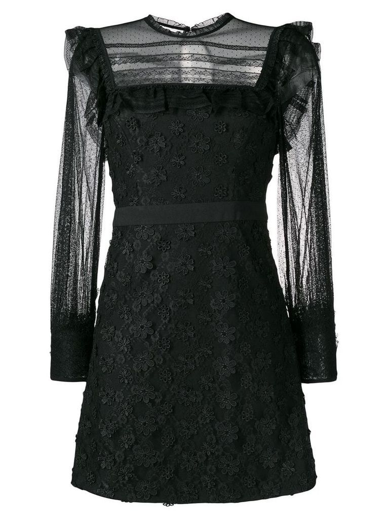 Three Floor Twiggy embroidered mini dress - Black
