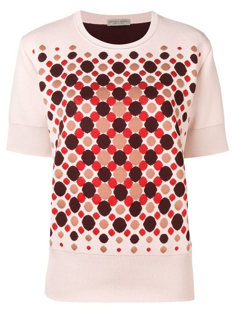 Bottega Veneta geometric print T-shirt - PINK