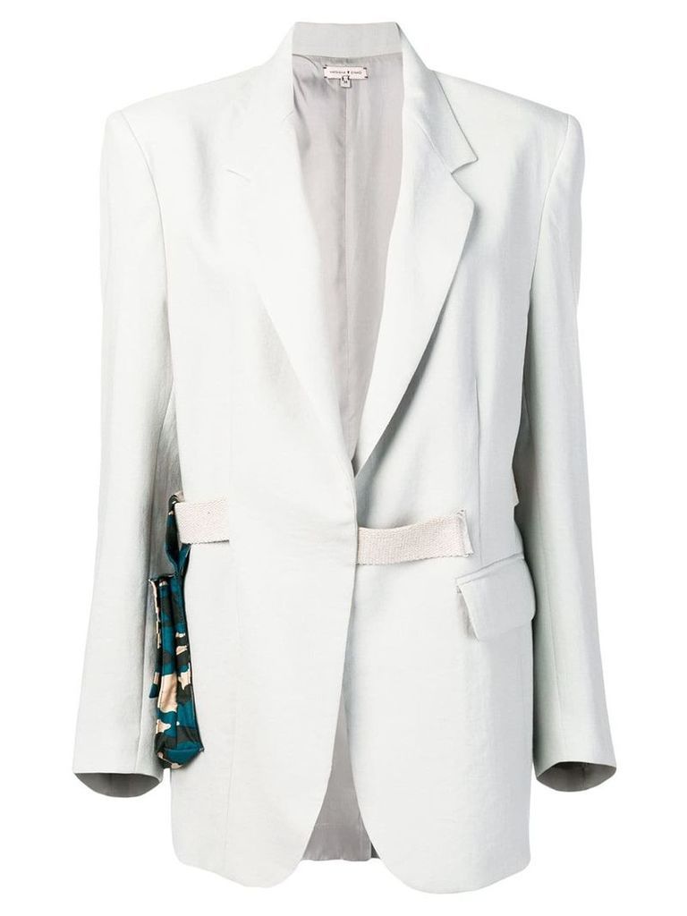 Natasha Zinko oversized blazer with belt bag - Grey