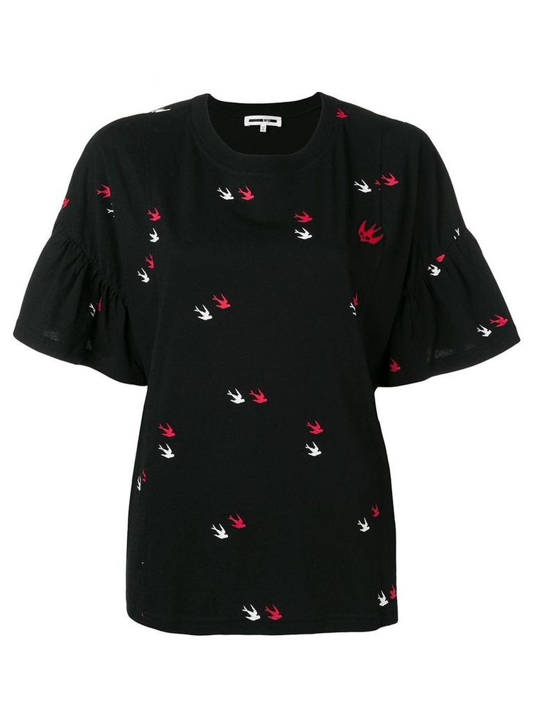 McQ Alexander McQueen bird pattern T-shirt - Black