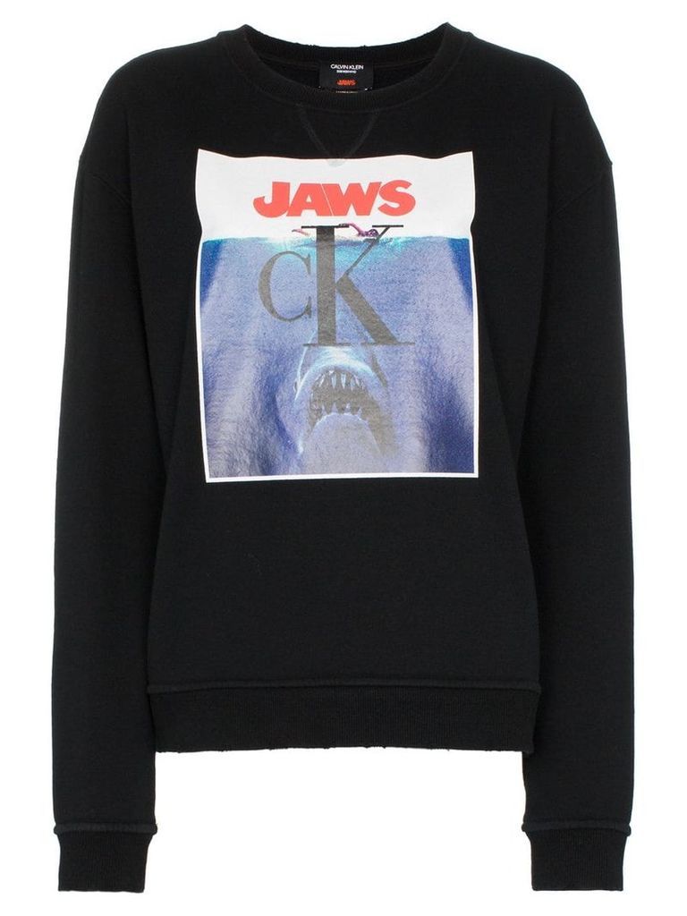 Calvin Klein 205W39nyc jaws logo cotton sweatshirt - Black