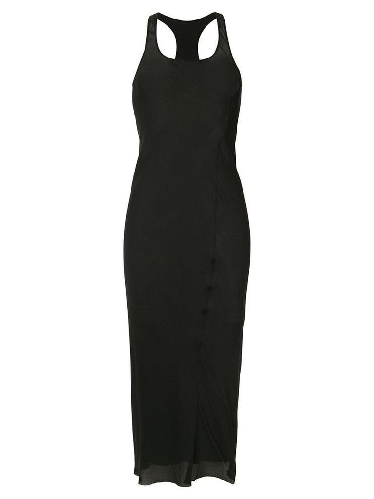 Uma Wang long fitted silk dress - Black