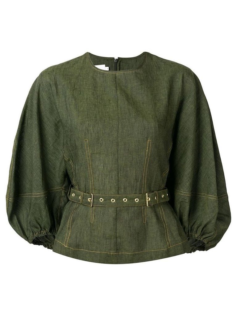 Marques'Almeida panelled buckle fastened blouse - Green