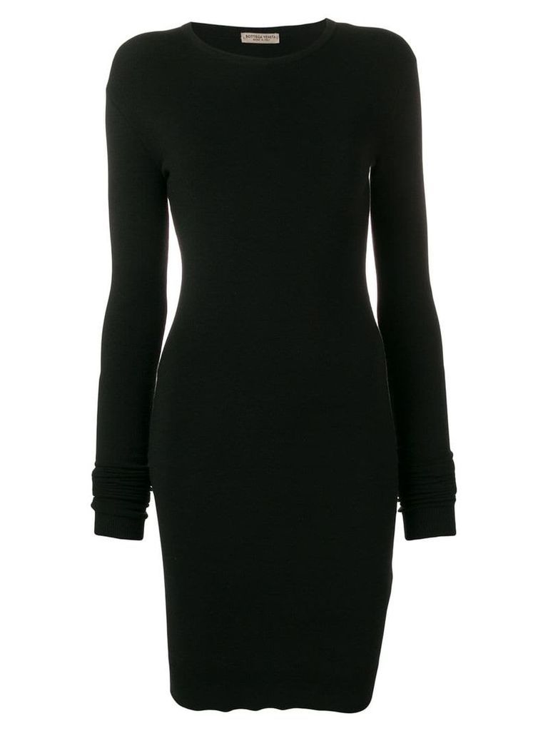 Bottega Veneta slim-fit knitted mini dress - Black