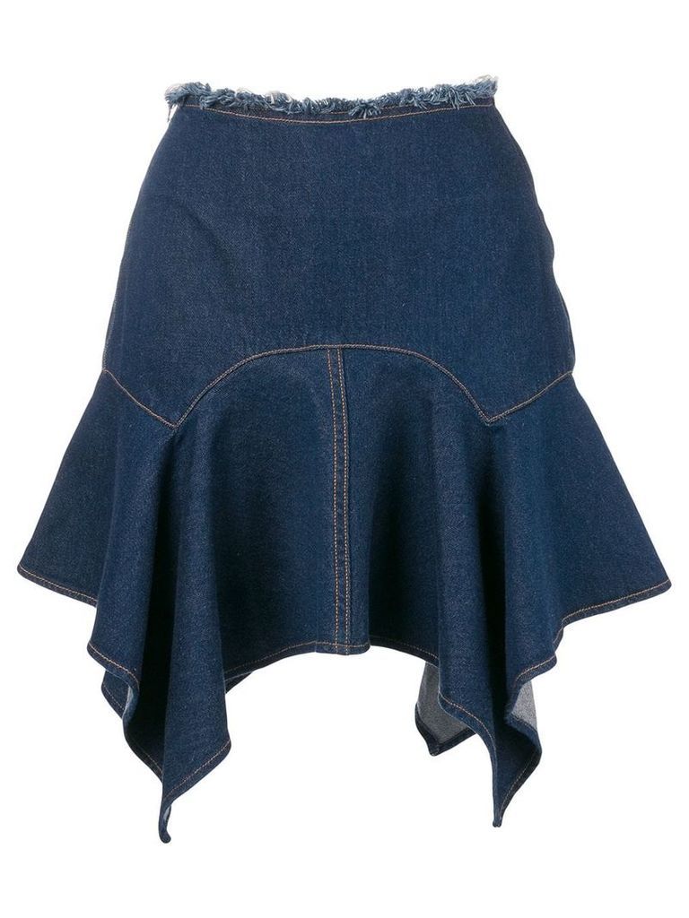 Marques'Almeida asymmetric hem skirt - Blue