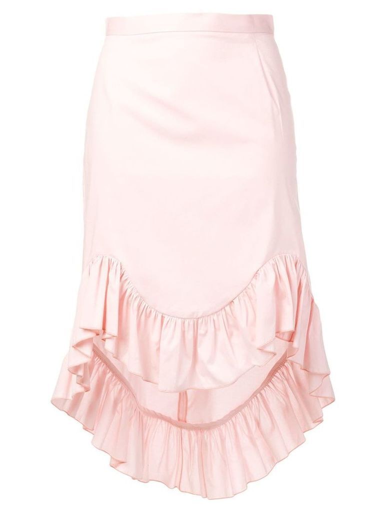 Blugirl ruffled asymmetric skirt - Pink