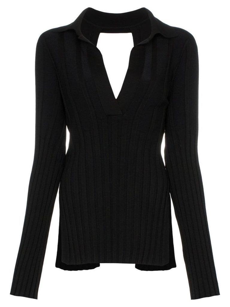 Khaite Sienna ribbed-knitted wool-blend top - Black
