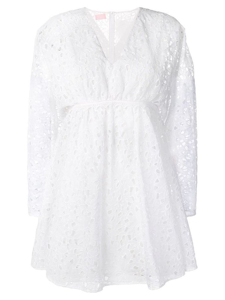 Giamba cut-out detail mini dress - White