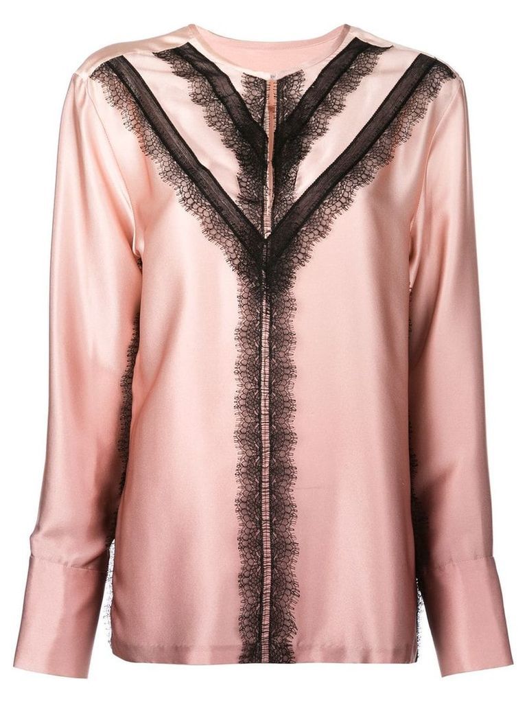 Jason Wu contrast lace-detail blouse - PINK