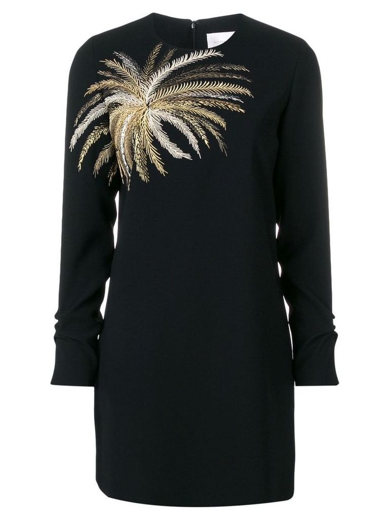 Victoria Victoria Beckham embroidered palm tree dress - Black