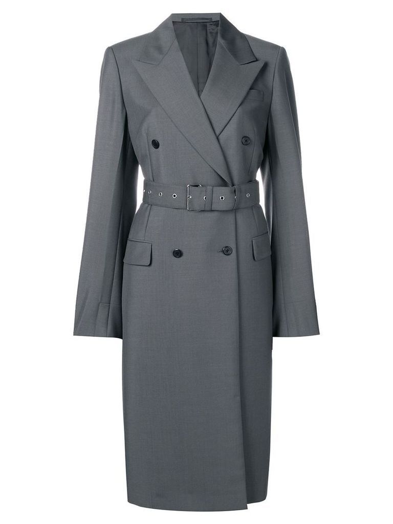 Prada double-breasted belted coat - Grey