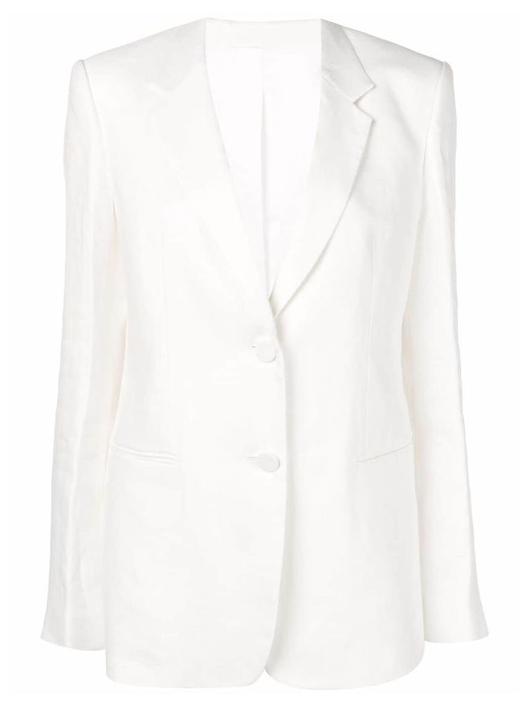 Helmut Lang single breasted blazer - White