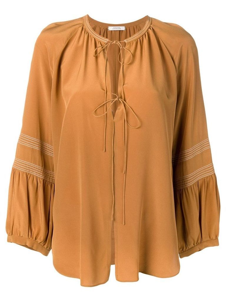 Dorothee Schumacher long-sleeve flared blouse - Brown