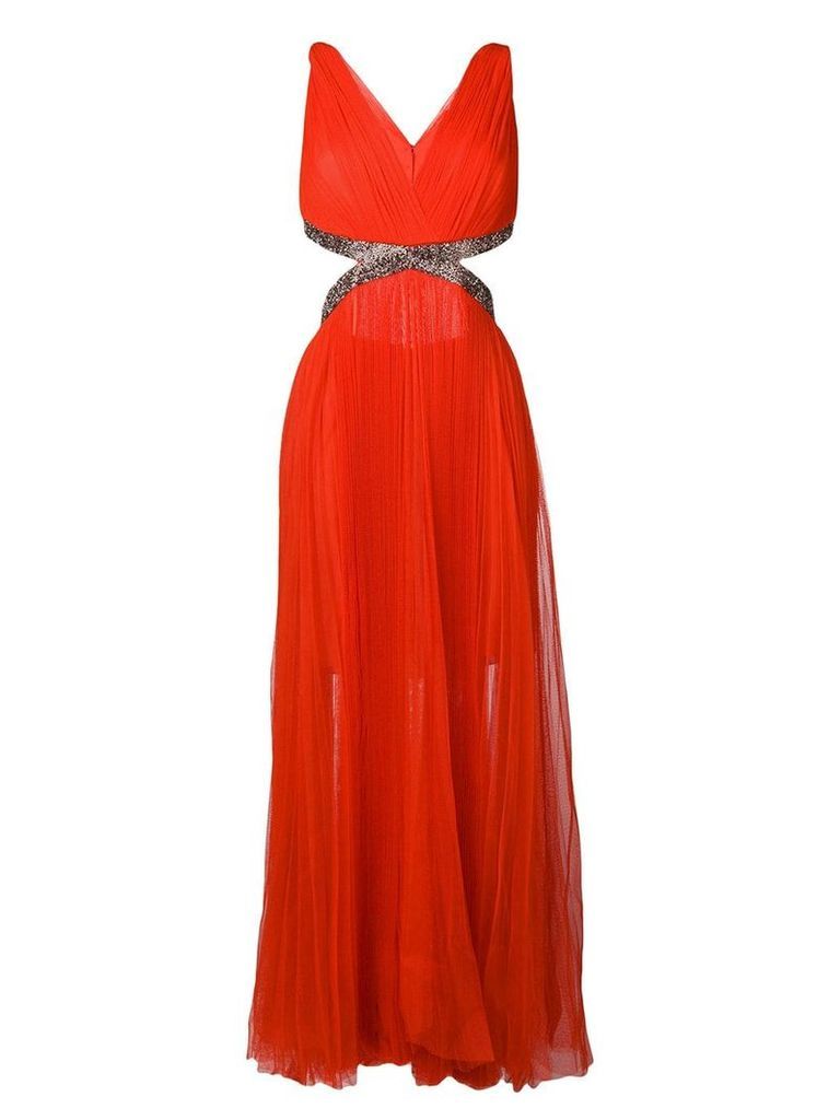 Maria Lucia Hohan Juliet pleated maxi dress - Red