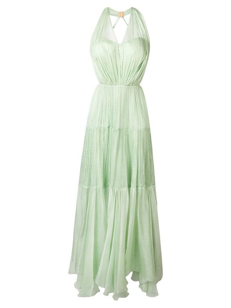 Maria Lucia Hohan Poppy pleated maxi dress - Green