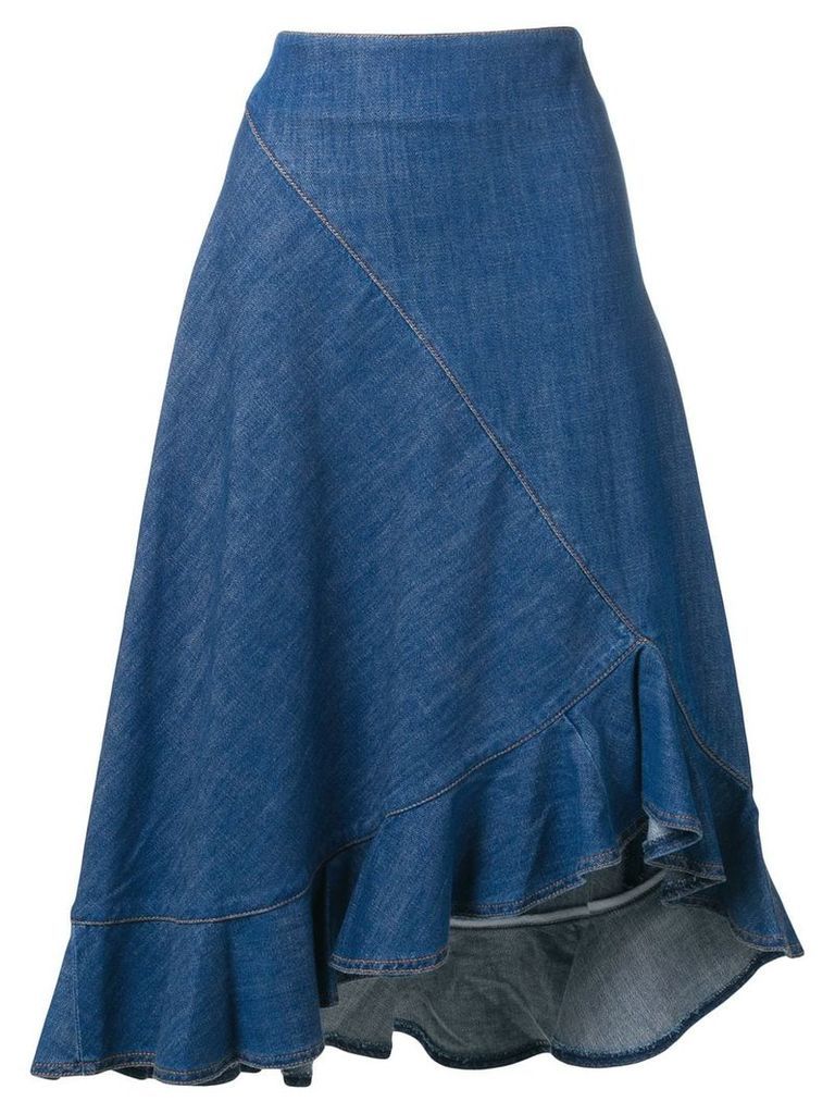 Kenzo denim ruffled skirt - Blue