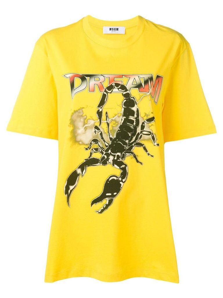 MSGM scorpion dream T-shirt - Yellow