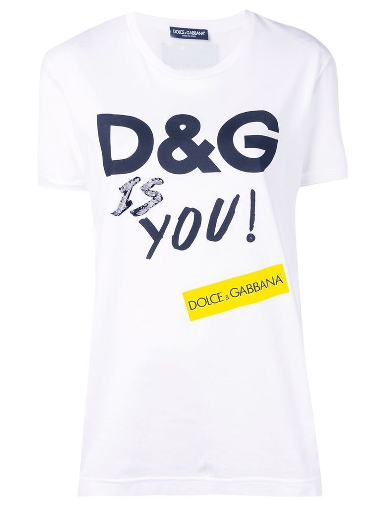 Dolce & Gabbana white logo T-shirt