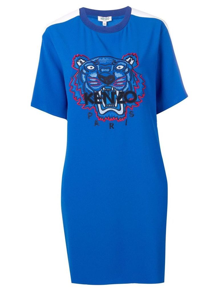 Kenzo tiger-print T-shirt dress - Blue