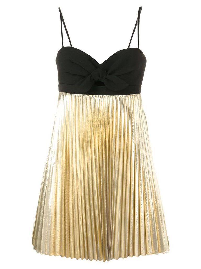 Paule Ka pleated mini dress - Gold