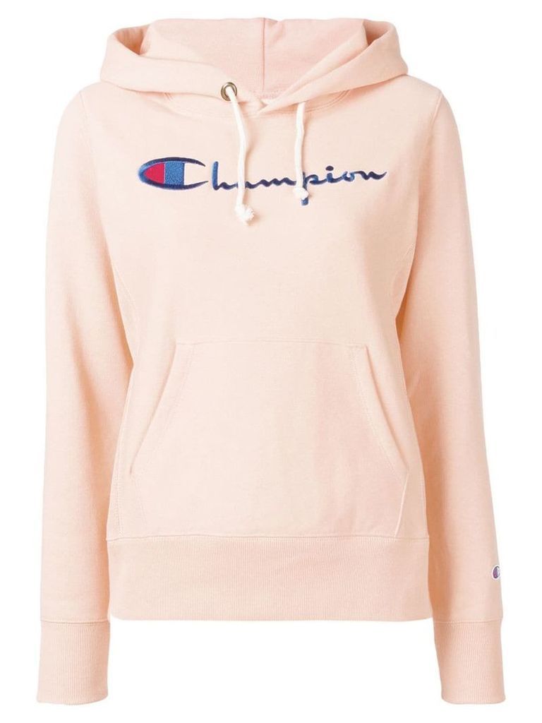 Champion logo print hoodie - PINK