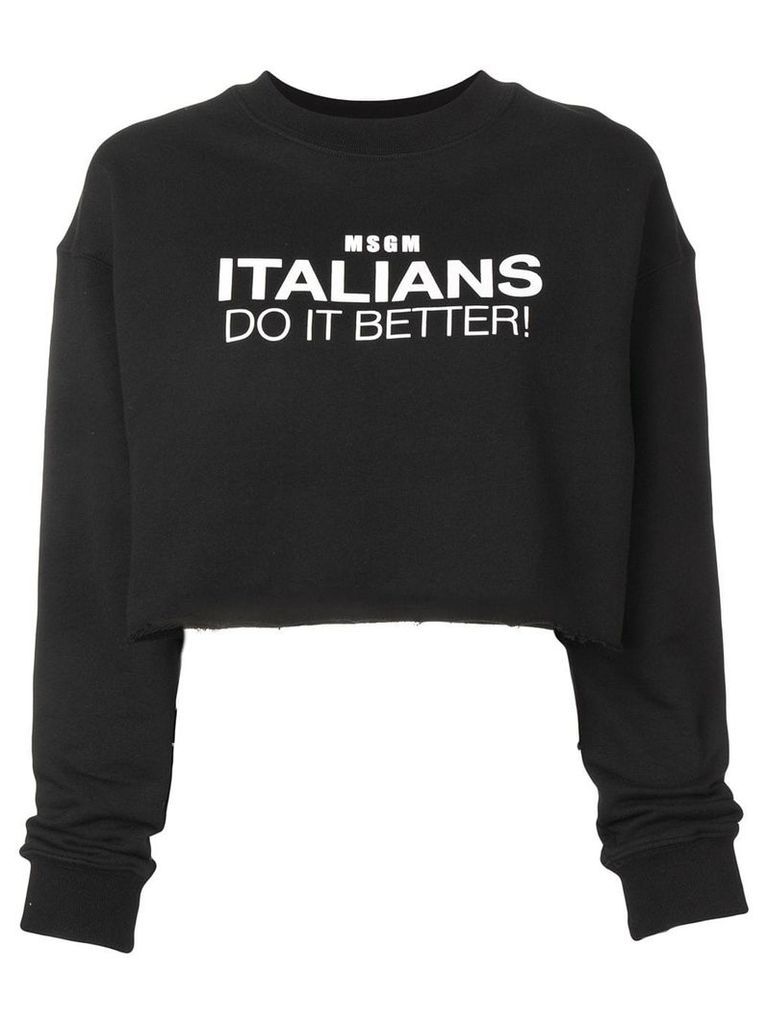 MSGM Italians Do It Better sweatshirt - Black
