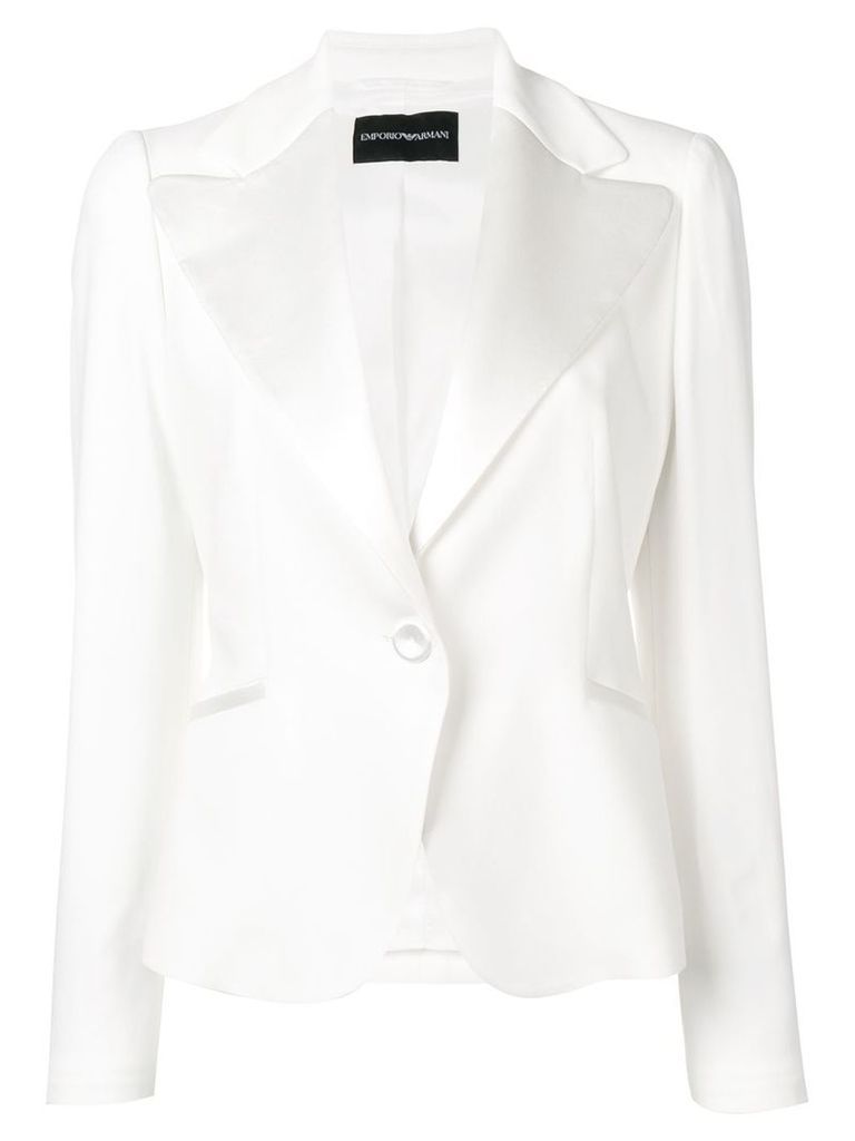 Emporio Armani tailored blazer jacket - White