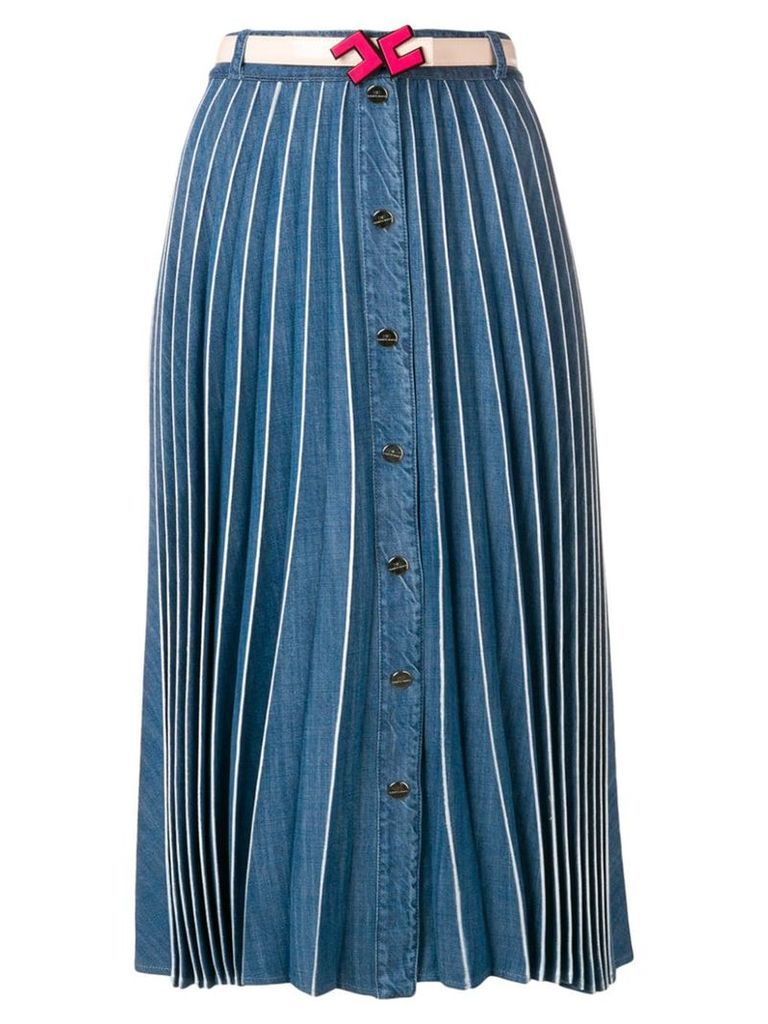 Elisabetta Franchi pleated midi skirt - Blue