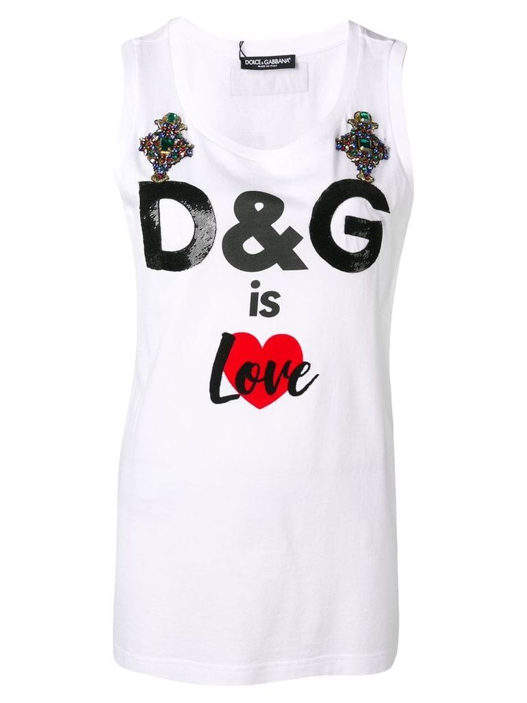 Dolce & Gabbana logo print T-shirt - White