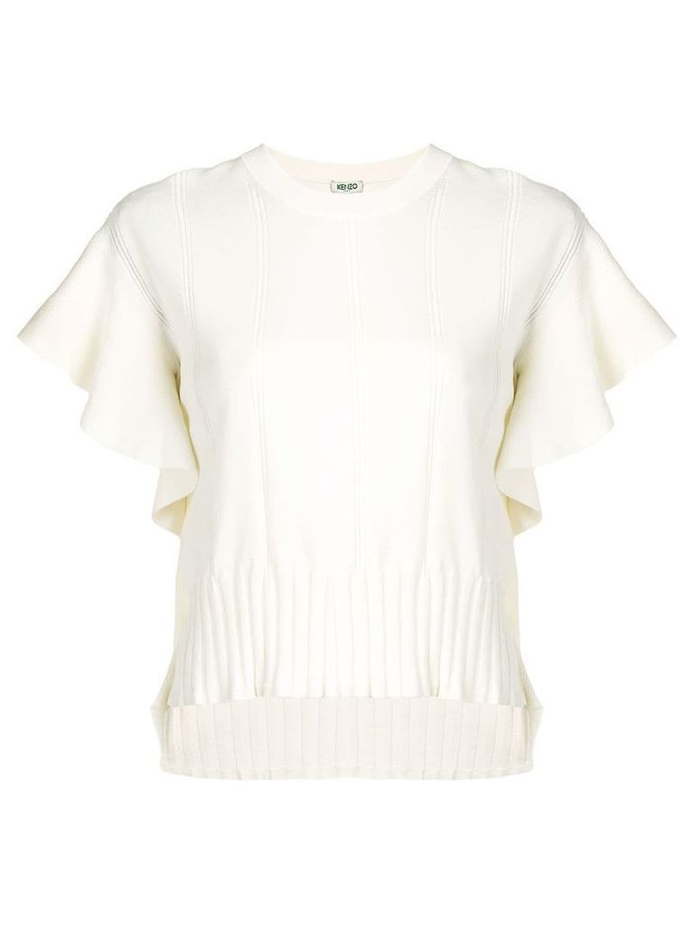 Kenzo ribbed knit top - White