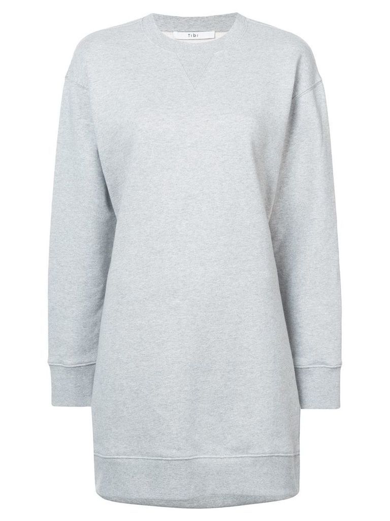 Tibi open back sweatshirt dress - Grey