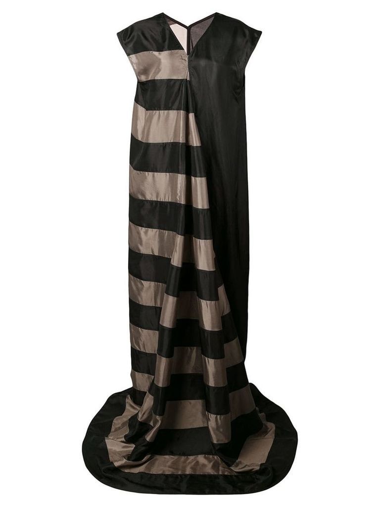 Rick Owens long striped gown - Black