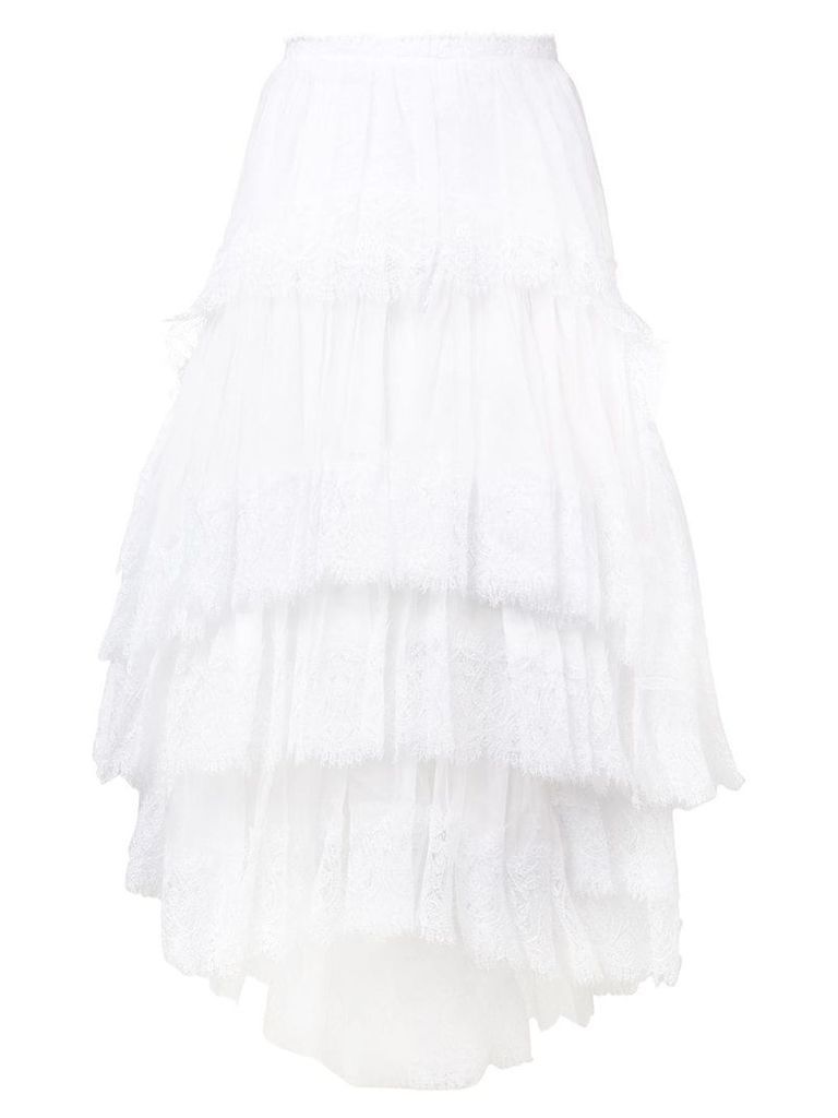 Ermanno Scervino layered midi skirt - White